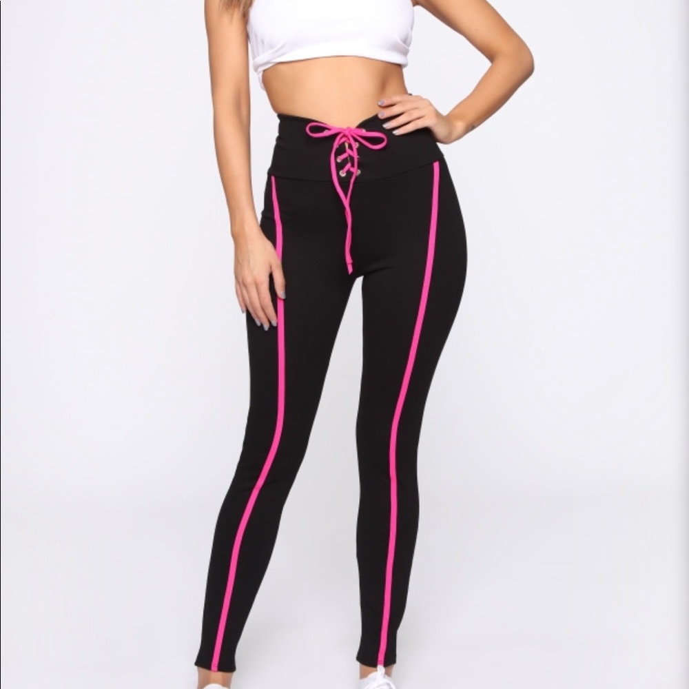 Fashion nova a little bit sweeter lace up pants